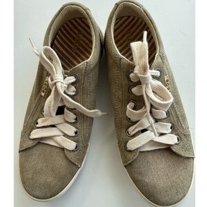Taos Star Khaki Wash Sneakers Size 6 M Preowned VGUC